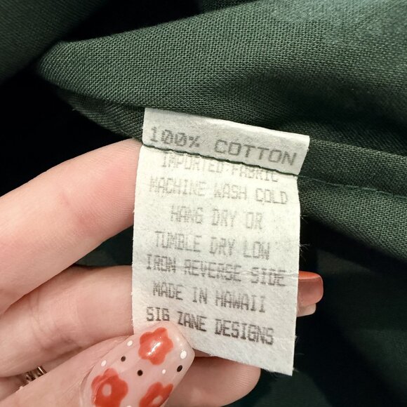 Sig Zane x Salvage Public Hawaii Mens Large Green Short Sleeve Button Front Aloh - Picture 4 of 6